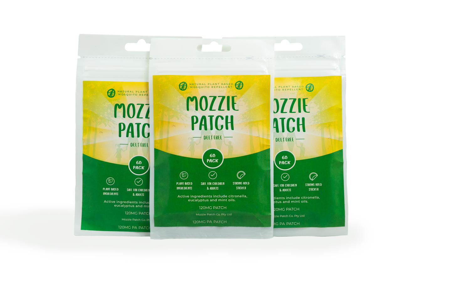 3 x Pack Mozzie Patch Natural Repellent